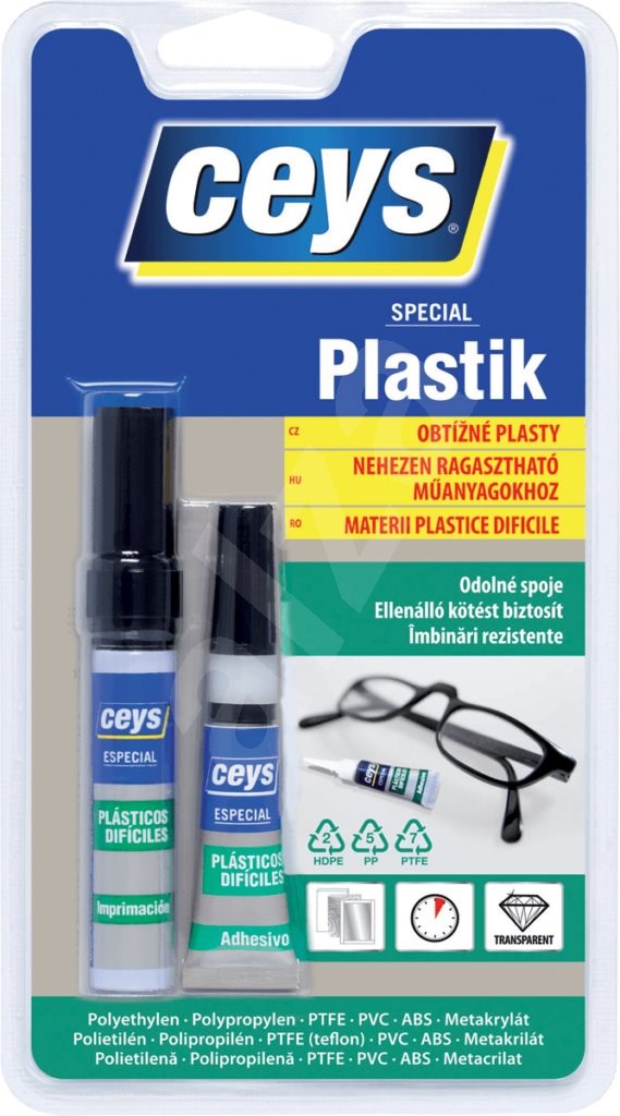 Lepidlo na obtížné plasty 3g+2ml CEYS