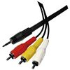 Kabel 3xCINCH-JACK 3,5 stereo 1,5m
