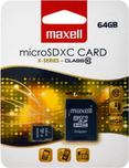 SD micro karta+adaptér 64GB MAXELL 