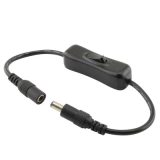 Kabel s vypínačem a konektory DC 5,5x2,1mm