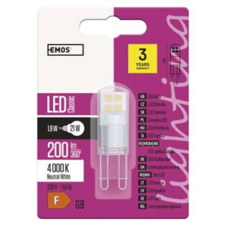 Žárovka LED G9 1,9W neutrální bílá