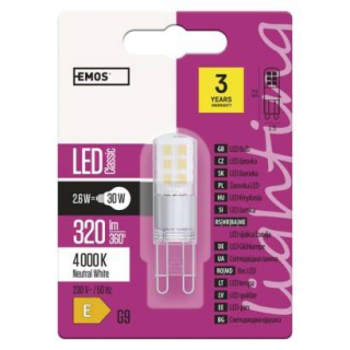 Žárovka LED G9 2,5W neutrální bílá