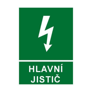 Samolepka HLAVNÍ JISTIČ A7 6131B