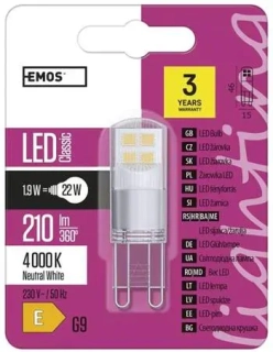 Žárovka LED G9 1,9W neutrální bílá