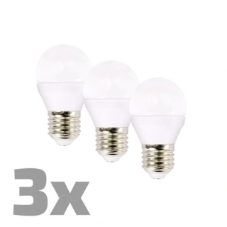 Žárovka LED E27 6W teplá bílá balení 3ks