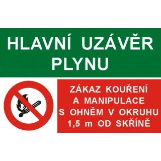 Samolepka HLAVNÍ UZÁVĚR PLYNU A6 ST-14-01