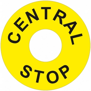 Samolepka CENTRAL STOP 6cm 6131E-09-01