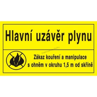 Samolepka HLAVNÍ UZÁVĚR PLYNU STC1-14-01